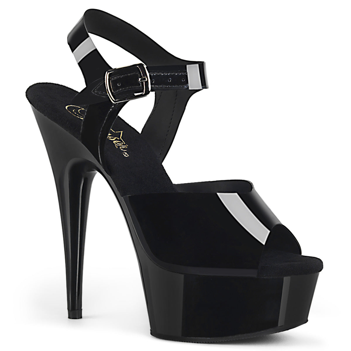 6" Heel, 1 3/4" PF Ankle Strap Sandal (Pleaser DEL608N/BTPU/M)