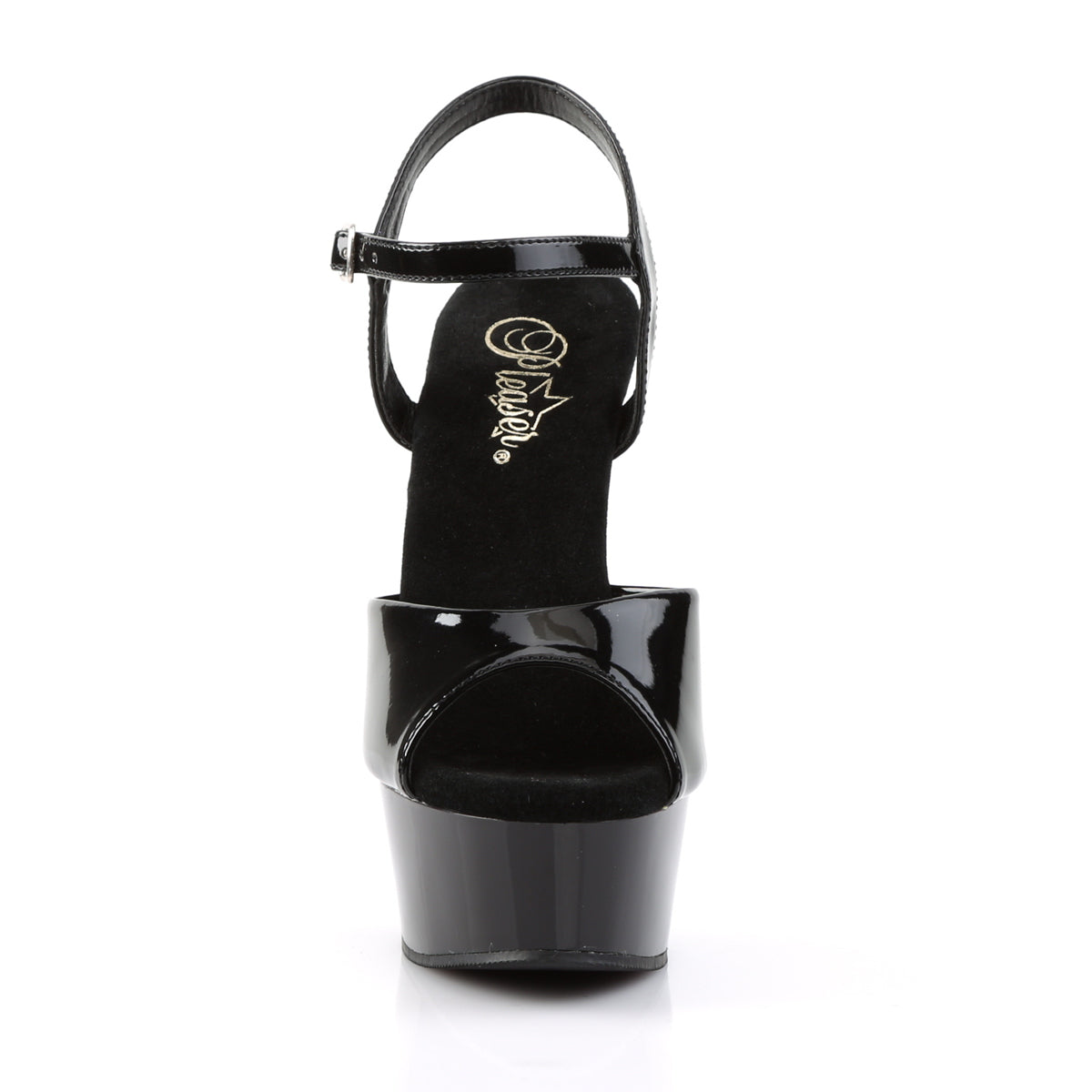 6" Heel, 1 3/4" PF Ankle Strap Sandal (Pleaser DEL609/B/M)