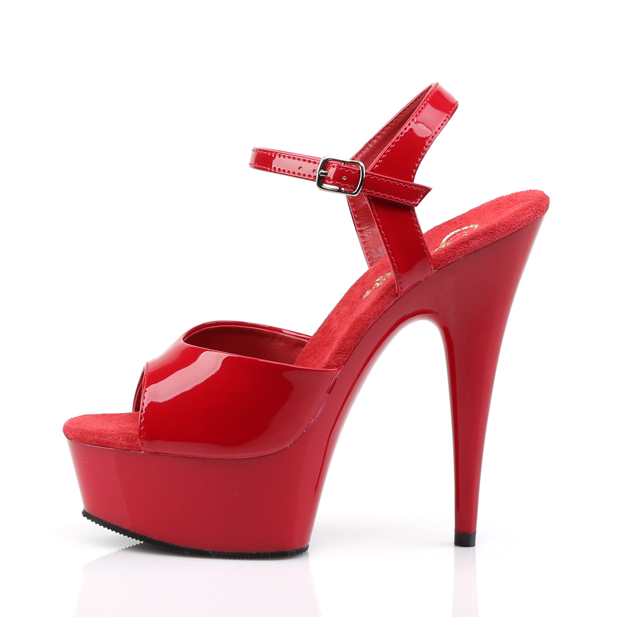 6" Heel, 1 3/4" PF Ankle Strap Sandal (Pleaser DEL609/B/M)