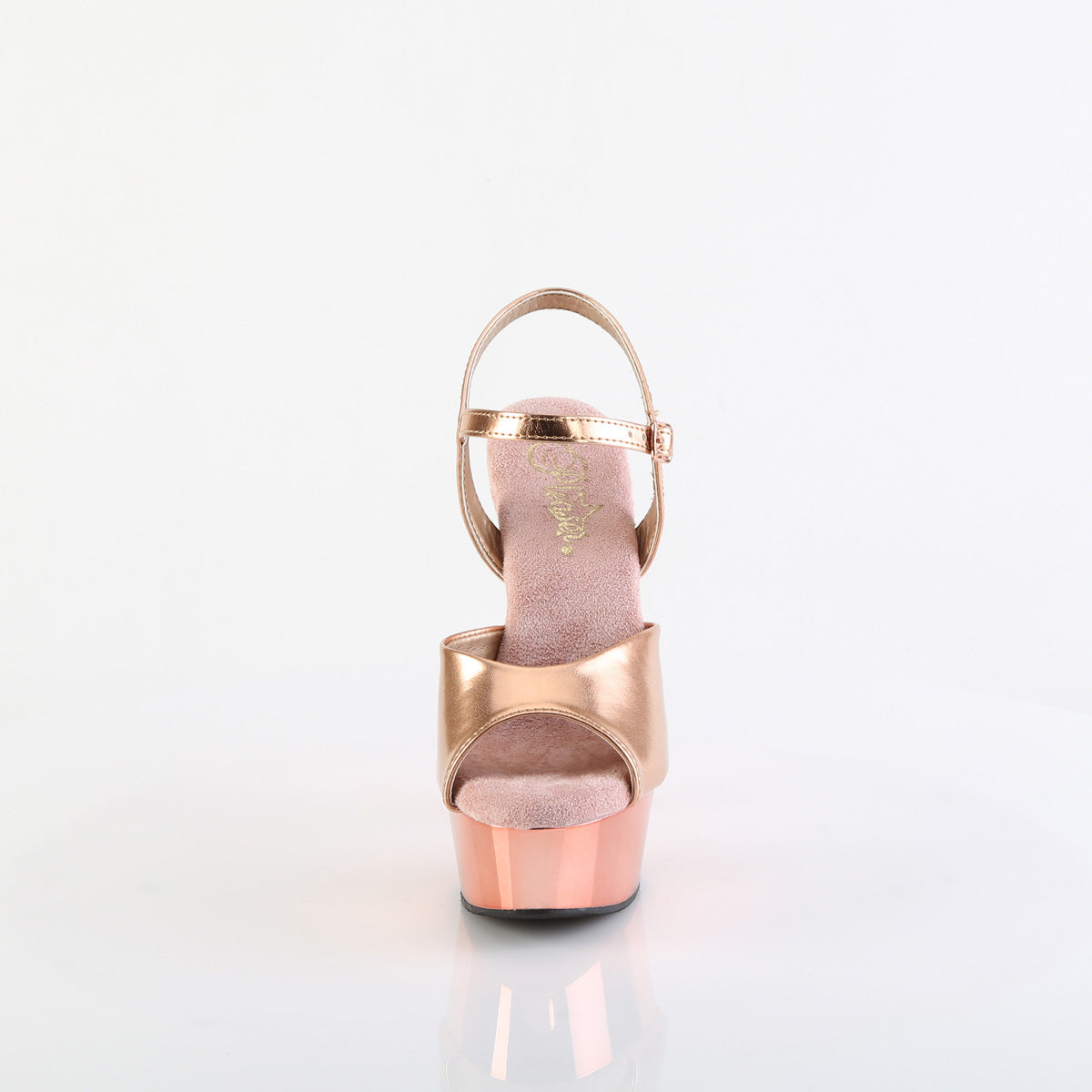 6" Heel, 1 3/4" PF Ankle Strap Sandal (Pleaser DEL609/B/M)