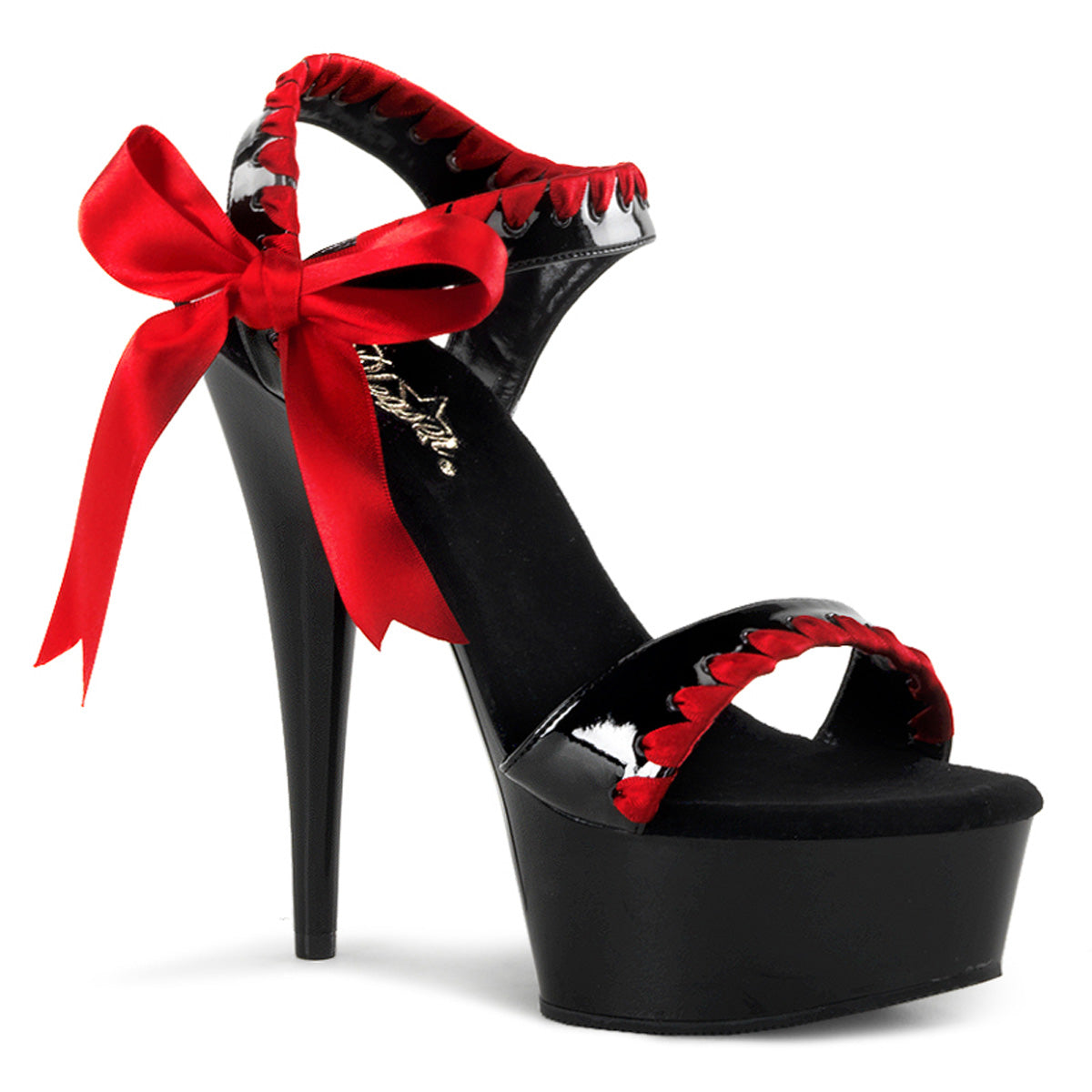 6" Heel Ankle Strap PF Sandal (Pleaser DEL615/BR/B)