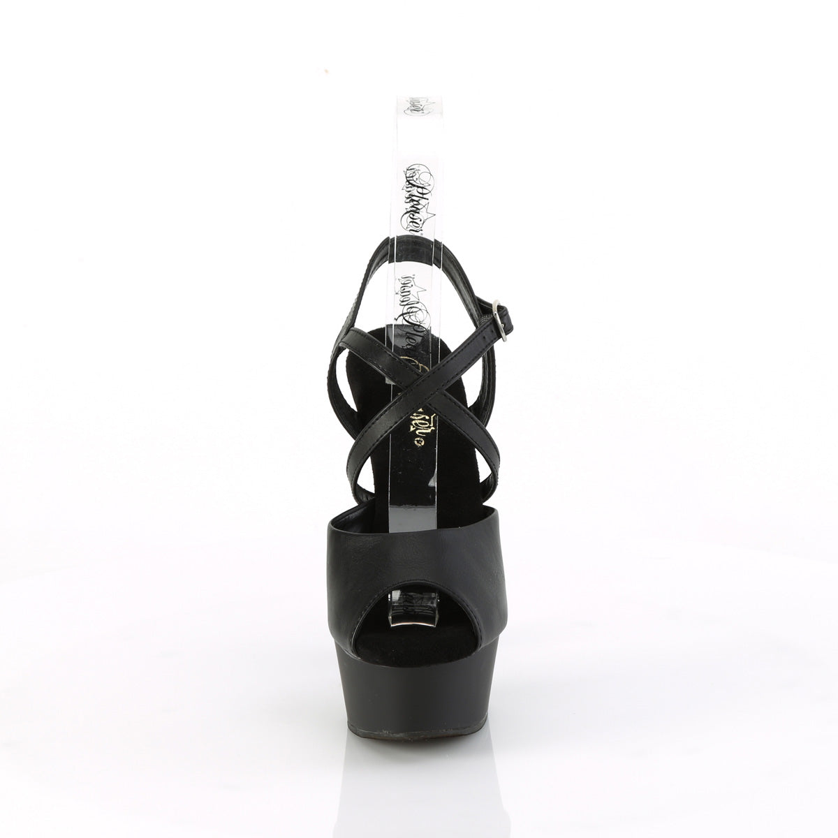 *6" Heel, 1 3/4" PF Criss Cross Ankle Strap Sandal (Pleaser DEL624-1/BPU/M)