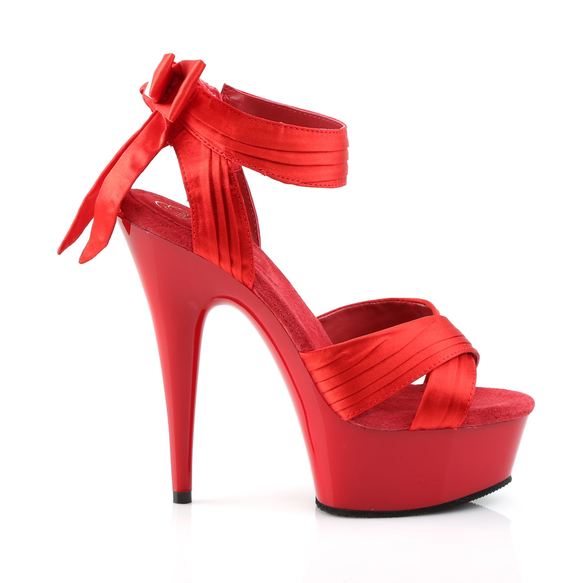 6" Heel, 1 3/4" PF Criss-Cross Straps Close Back Sandal (Pleaser DEL668/BSA/M)