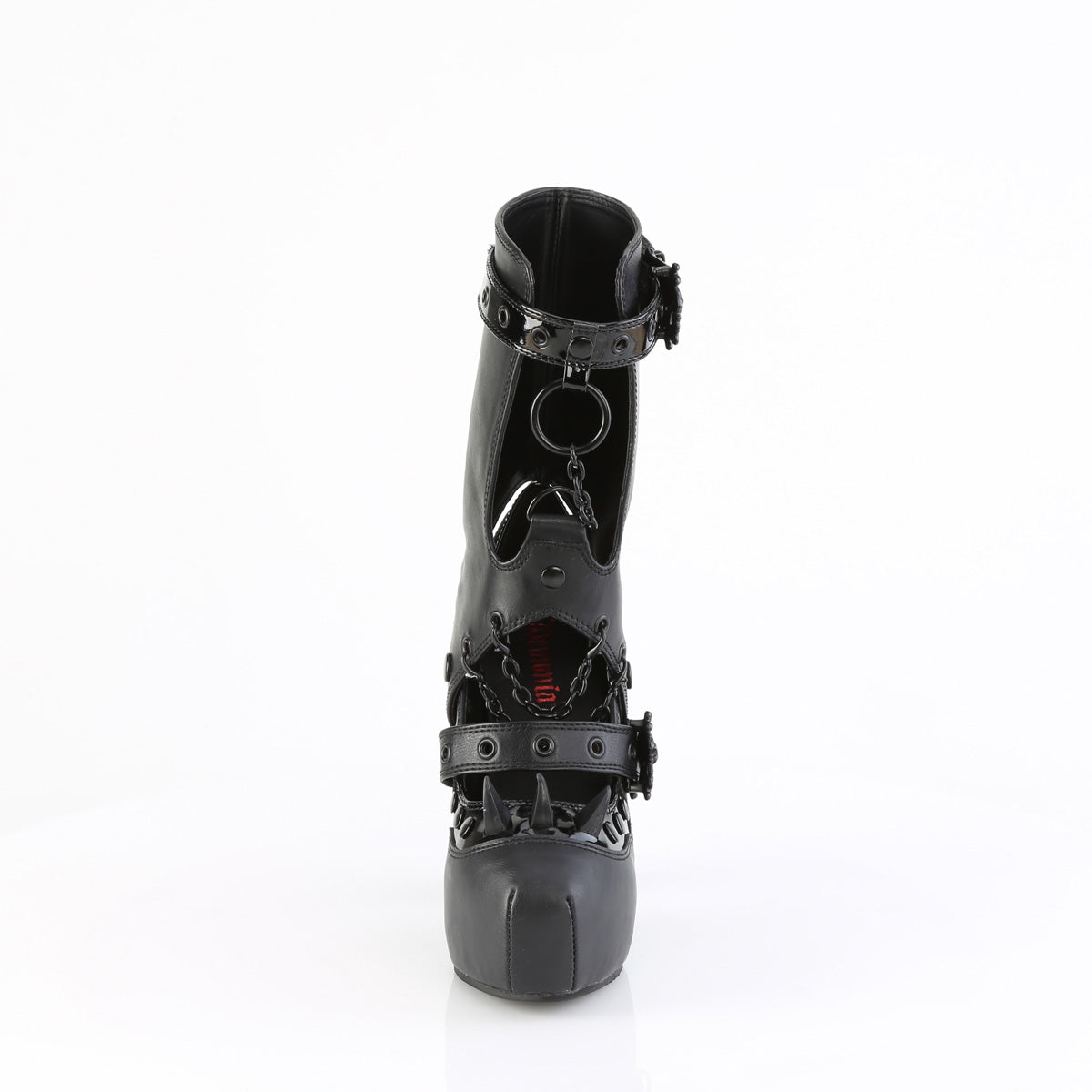 5" Heel 1 1/2" Concealed PF Maryjane Pump w/ Spat (Demonia DEMON13/BVL)