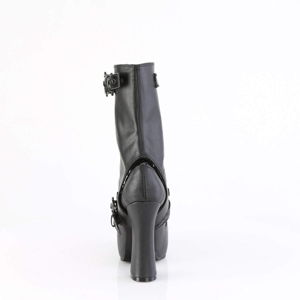 5" Heel 1 1/2" Concealed PF Maryjane Pump w/ Spat (Demonia DEMON13/BVL)