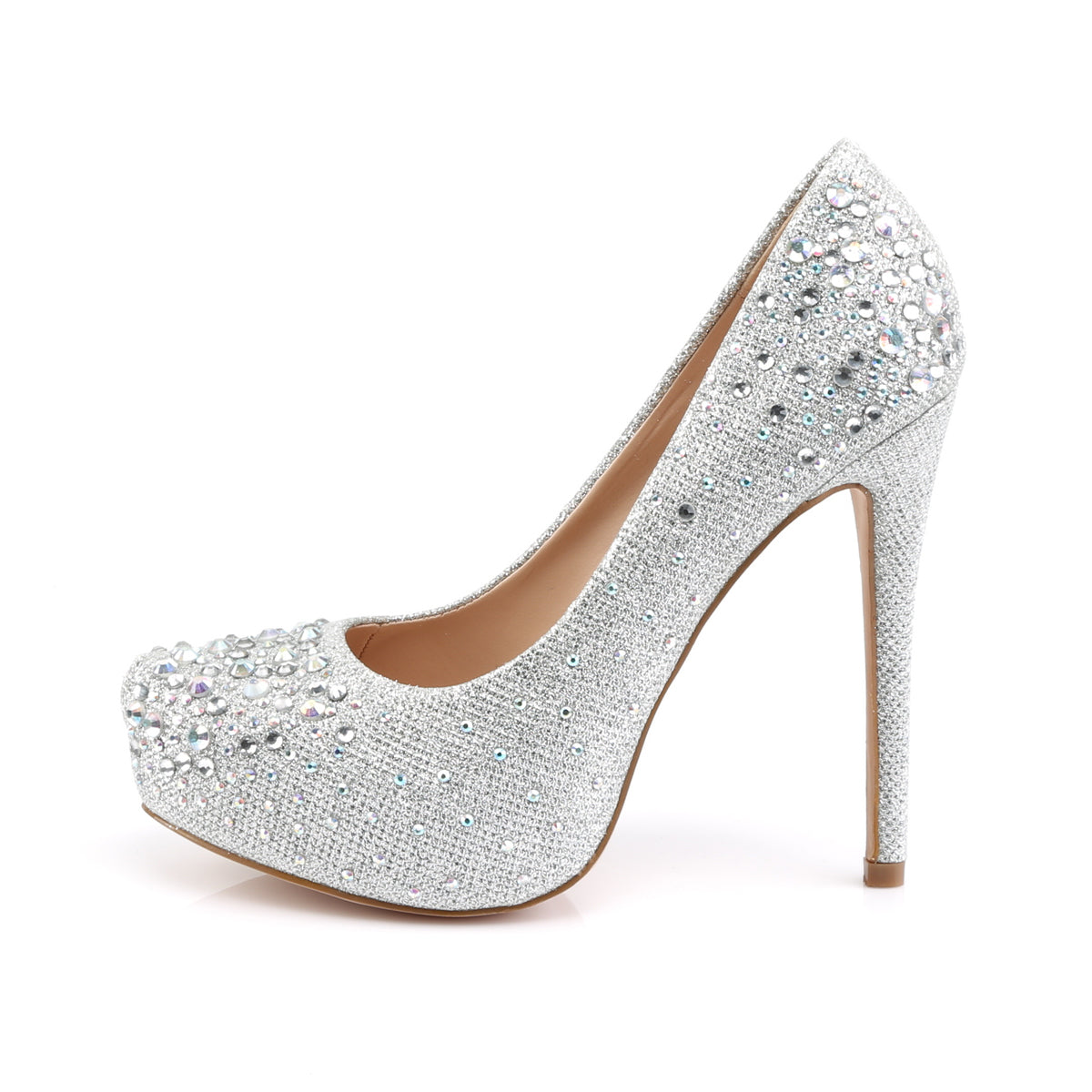 5" Heel, 1" Hidden PF Pump Glitter (Fabulicious DEST06R/SGFA)
