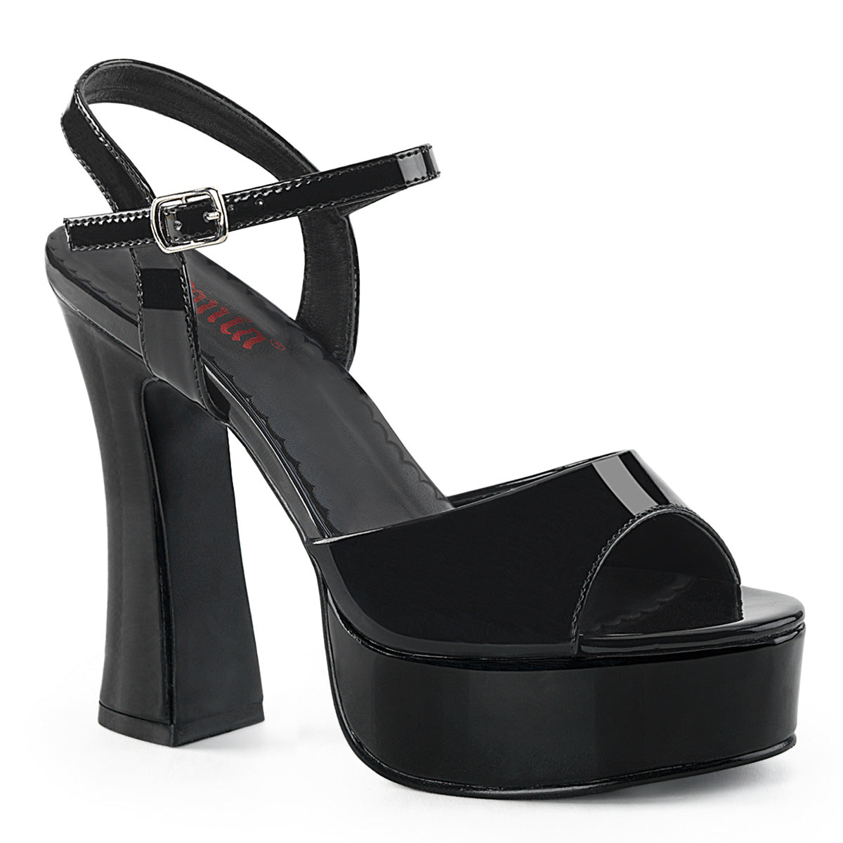 5" Chunky Heel Ankle Strap PF Sandal (Demonia DOL09/B)