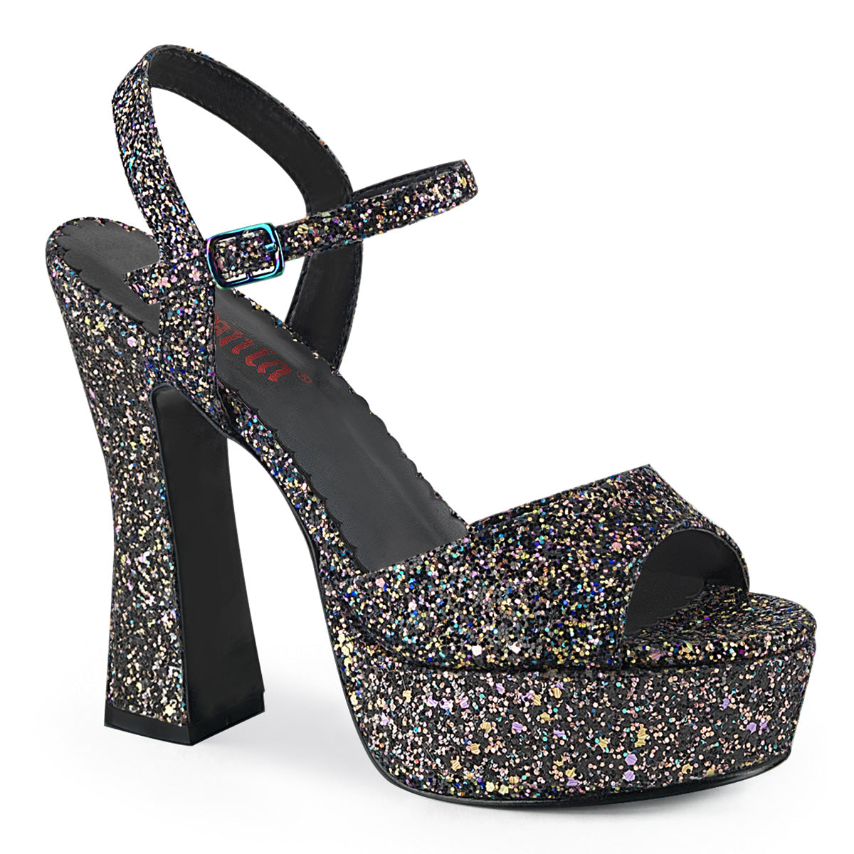 5" Chunky Heel Ankle Strap PF Sandal (Demonia DOL09/B)