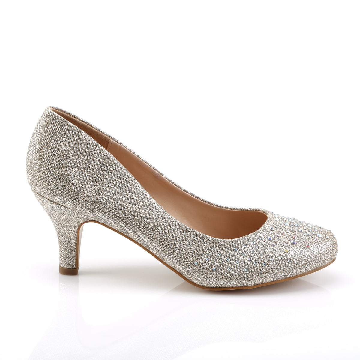 *2 1/2" Kitten Heel, Pump Embellished w/RS Glitt (Fabulicious DORIS06/NUGFA)