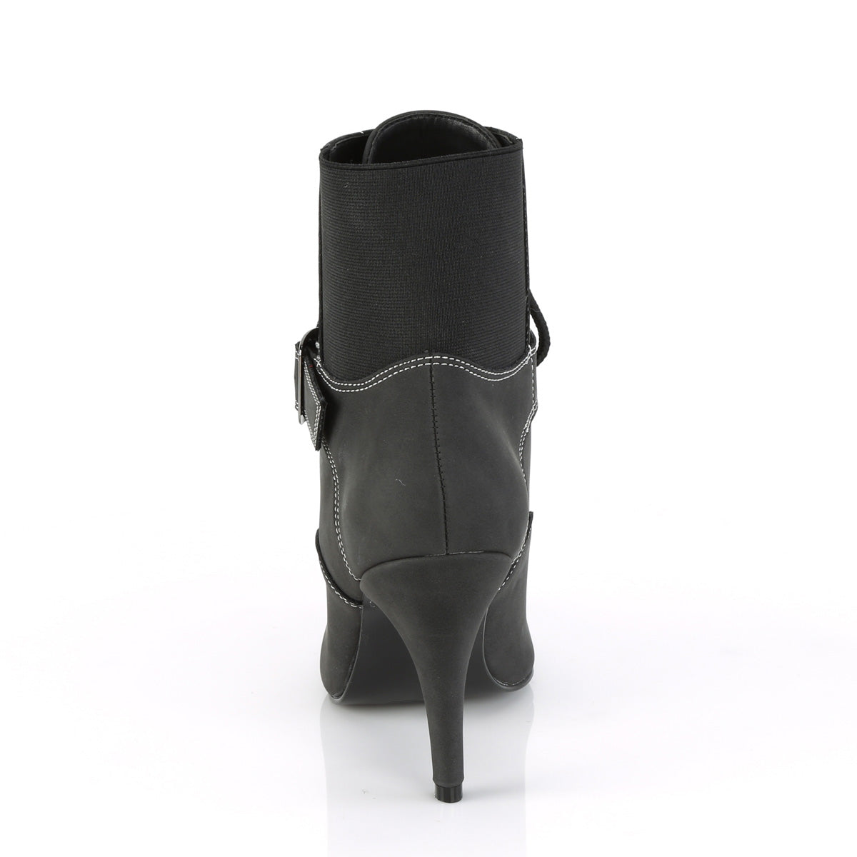 4" Heel Buckle Lace-Up Ankle Boot (Pleaser Pink Label DRE1022/BNBPU)