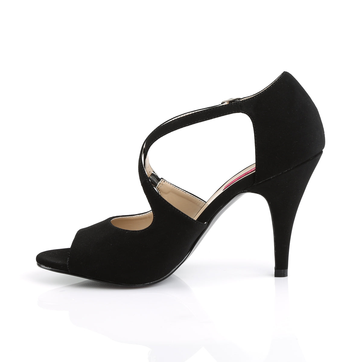 4" Heel Peep Toe Ankle Strap Sandal (Pleaser Pink Label DRE412/BNB)