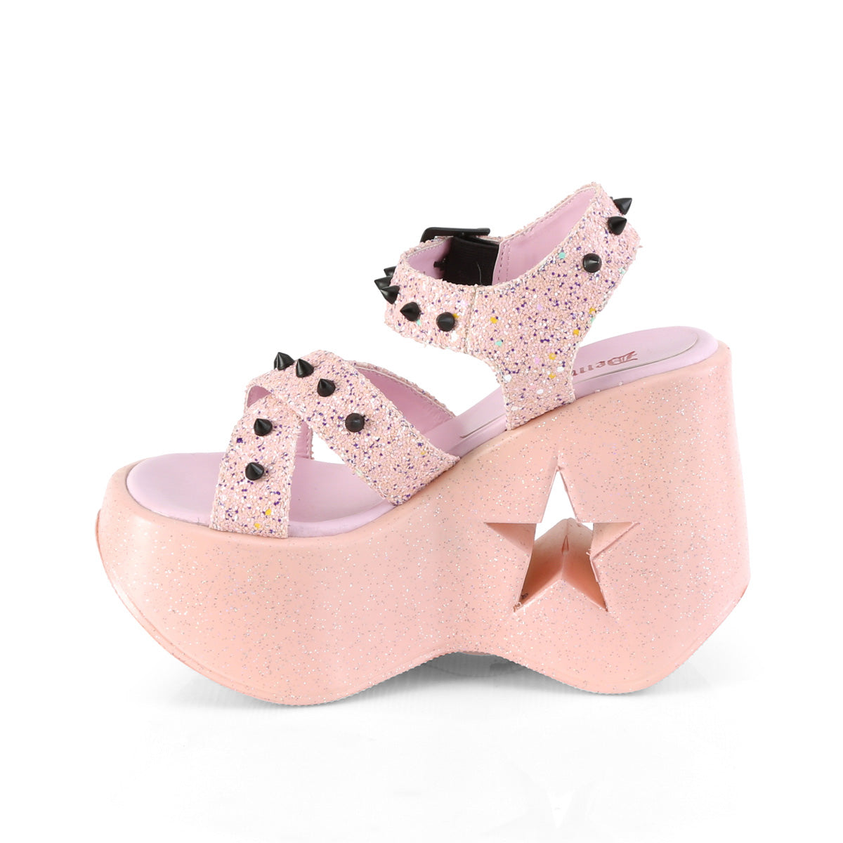 *5" Star Cutout Platform Wedge Ankle Strap Sandal (Demonia DYN02/BMCG)