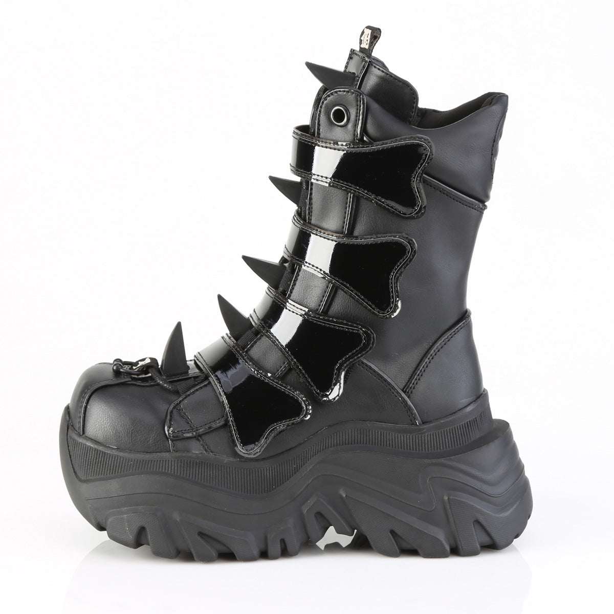 3 1/4" Platform Calf Boot, Side Zip (Demonia ECHO110/BVL)