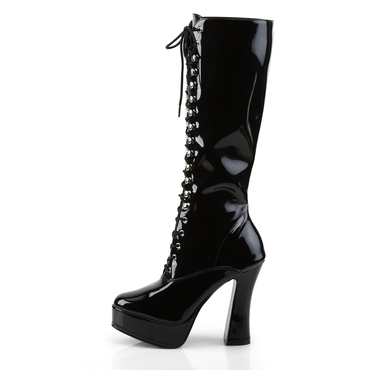 5" Stack Heel, 1 1/2" PF Knee Hi Boots w/ Zipper (Pleaser ELE2020/B)