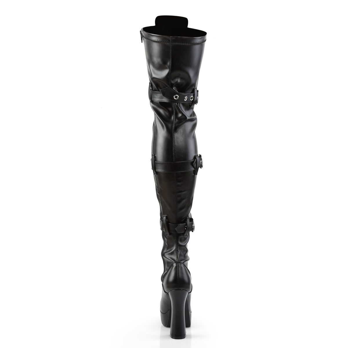 5" Stack Heel, 1 1/2" PF Front Lace-Up Thigh Boot (Pleaser ELE3028/B)