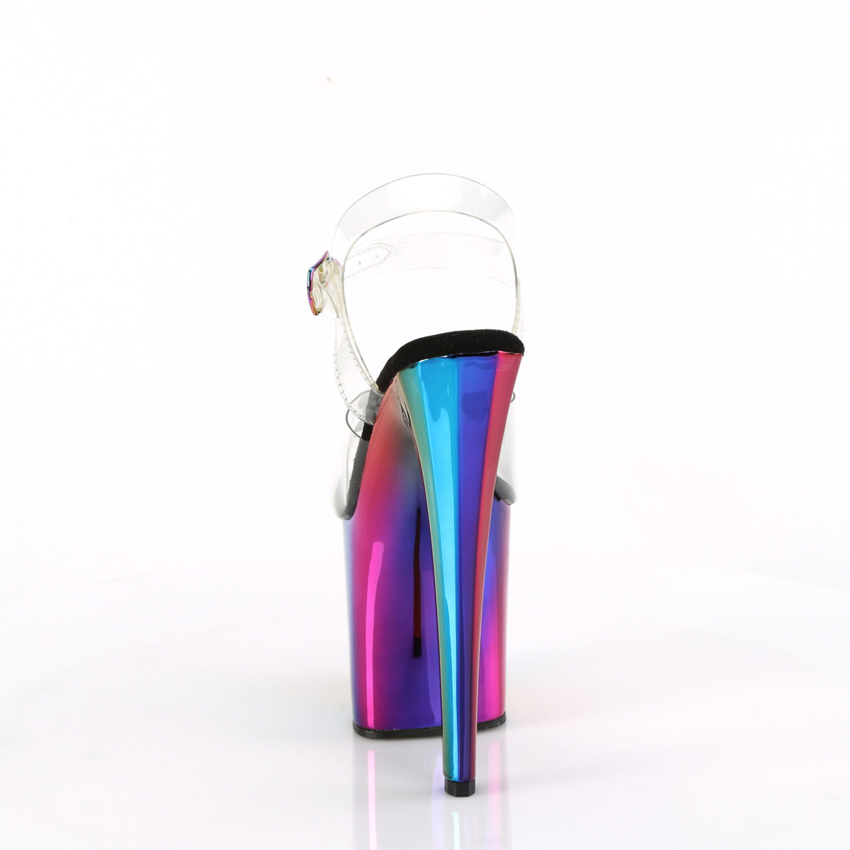 *8" Heel, 3 3/4" PF Ankle Strap Sandal (Pleaser ENC708RC/C/RBOWCH)