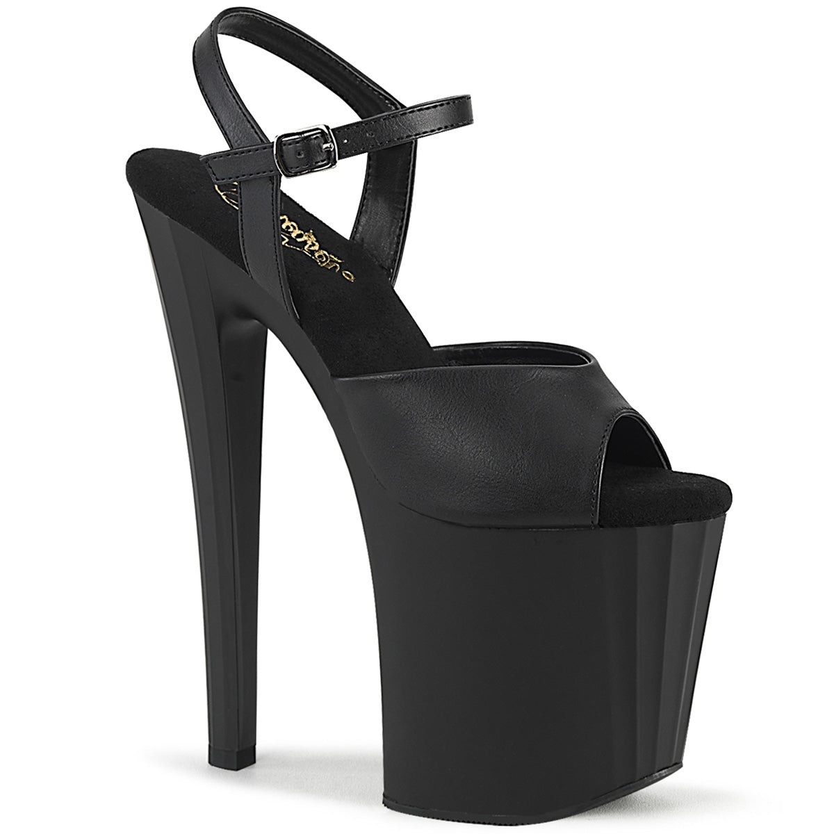 8" Heel, 3 3/4" PF Ankle Strap Sandal (Pleaser ENC709/B/M)