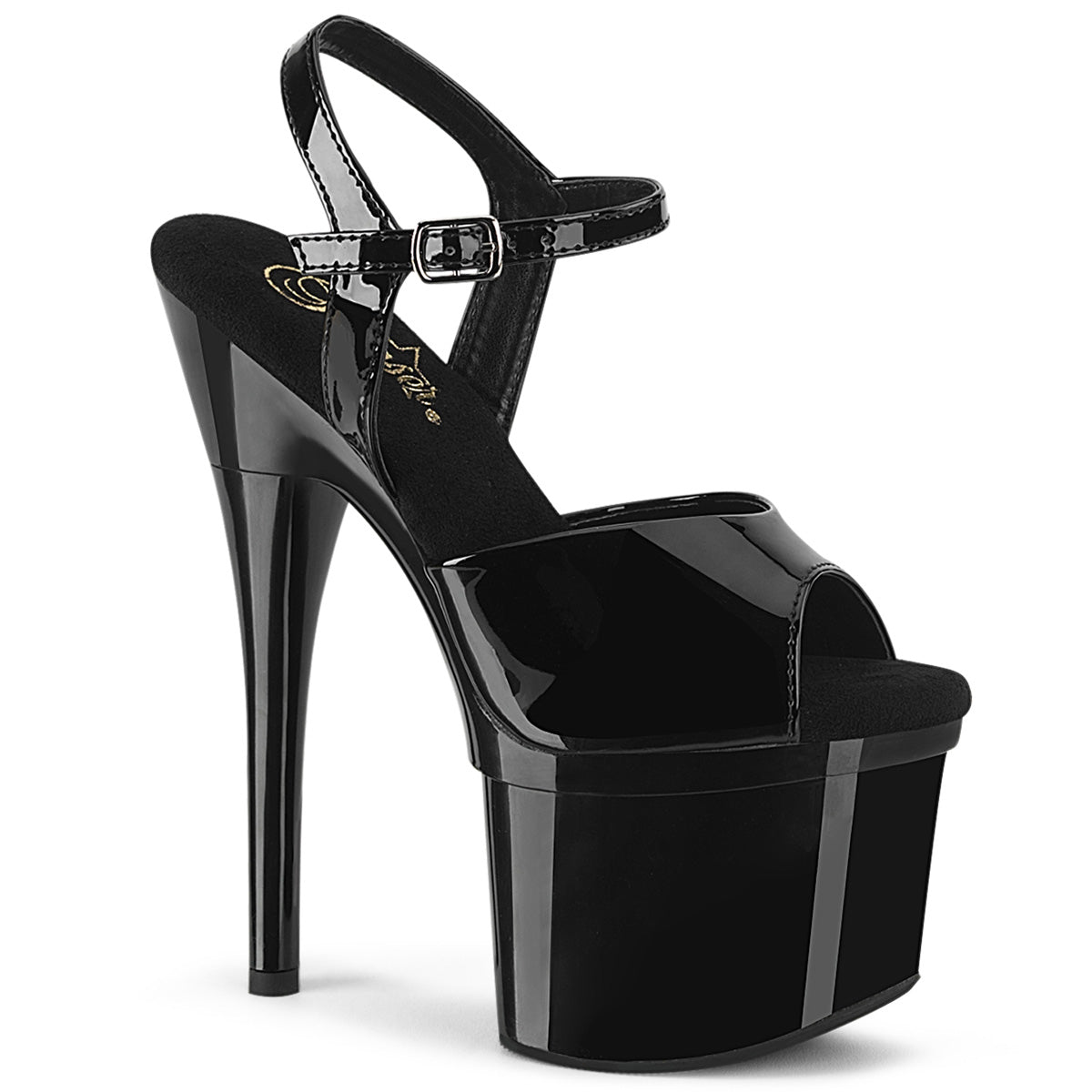 7" Heel, 3" PF Ankle Strap Sandal (Pleaser ESTM709/B/C-B)