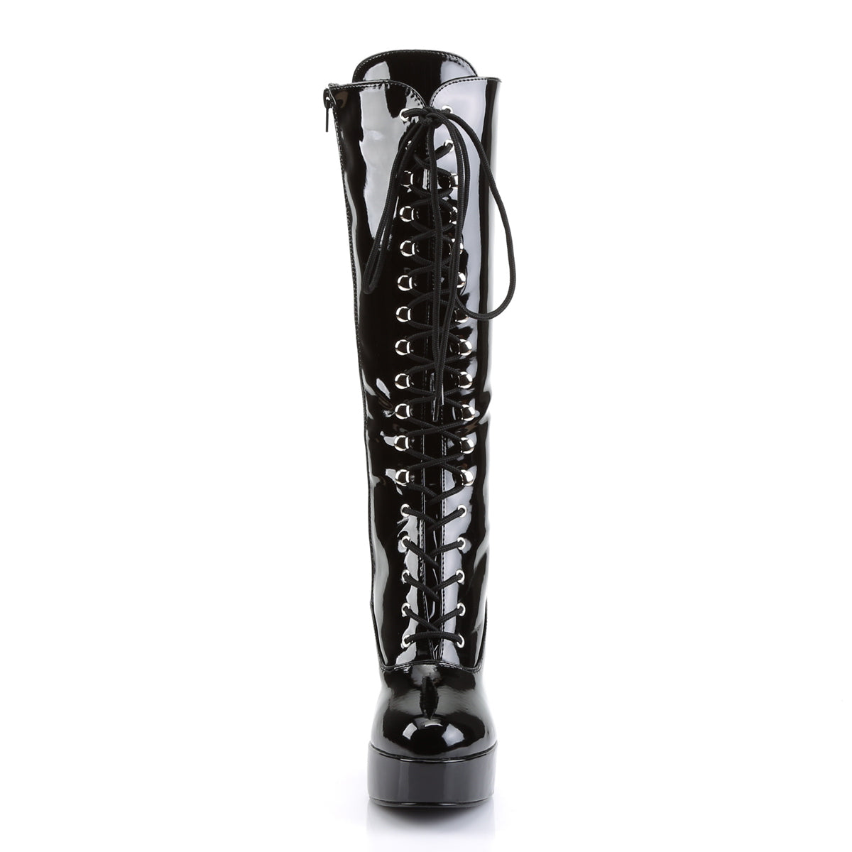**4" Heel Platform Lace Up Boot, Chunky Heel (Funtasma EXO2020/B)