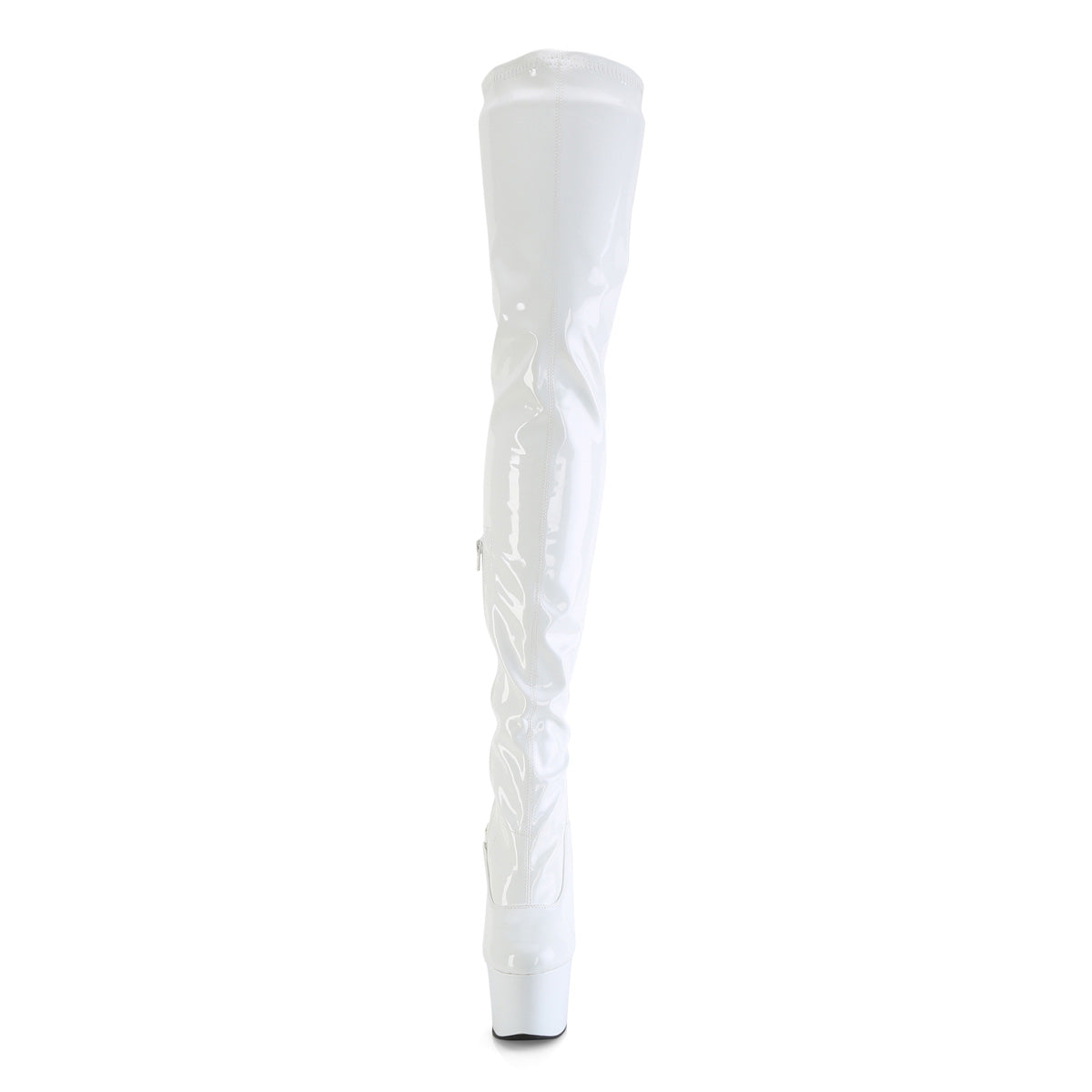 8" Heel, 4" PF Stretch Thigh Boot, Side Zip (Pleaser FLAM3000/BP/M)