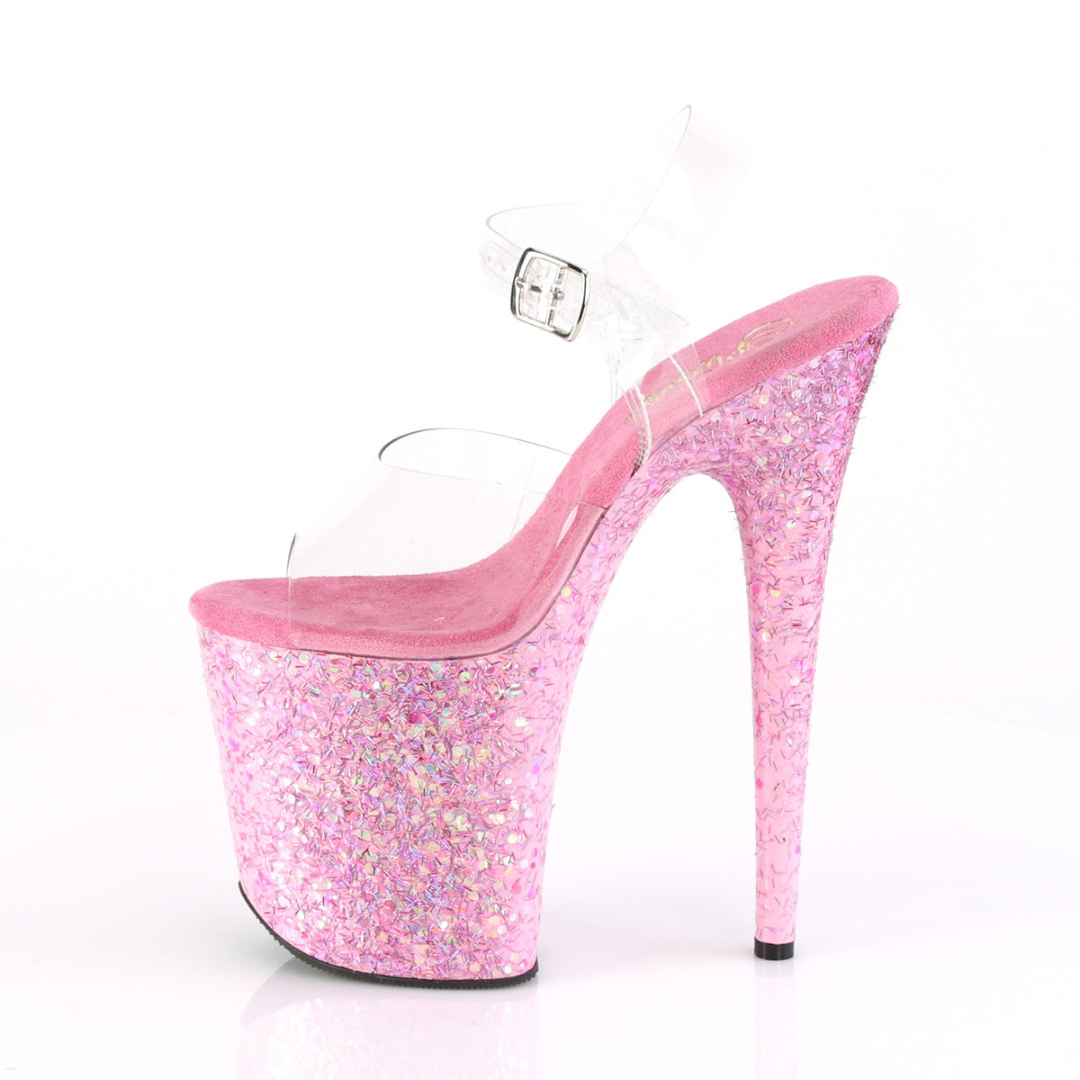 8" Heel, 4" PF Ankle Strap Sandal (Pleaser FLAM808CF/C/PN)
