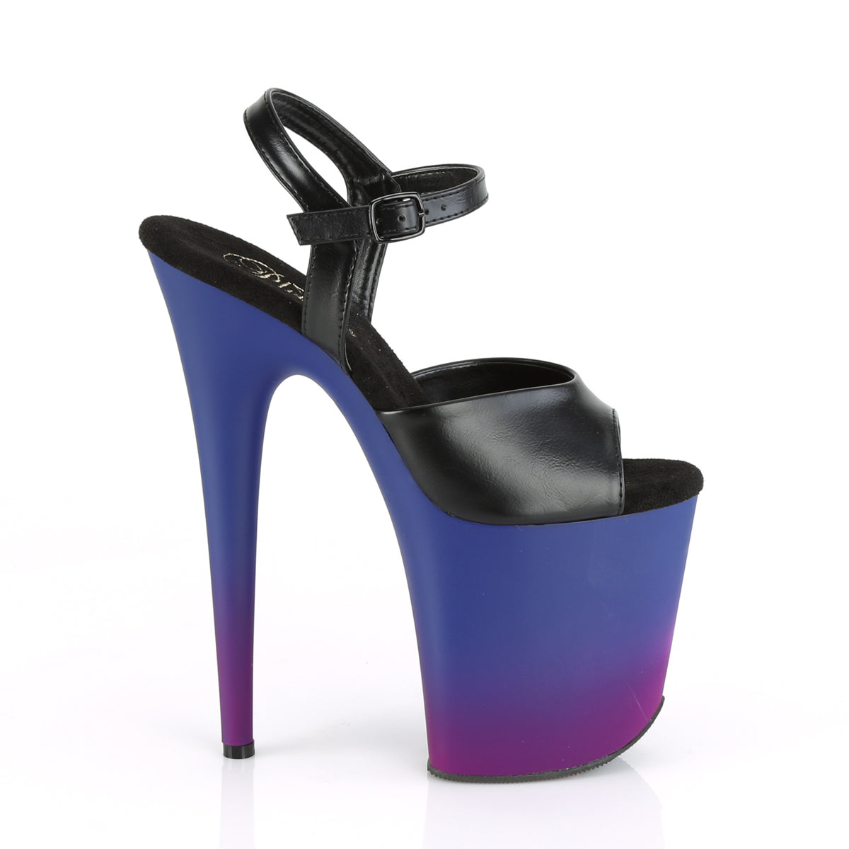 *8" Heel, 4" PF Ankle Strap Sandal (Pleaser FLAM809BP/BPU/BLU-PP)