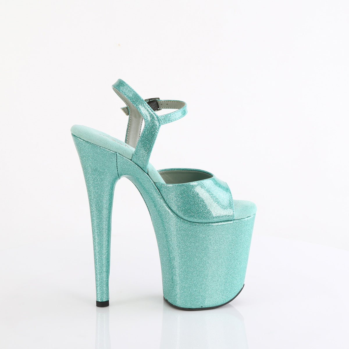 8" Heel, 4" PF Ankle Strap Sandal (Pleaser FLAM809GP/AQG/M)