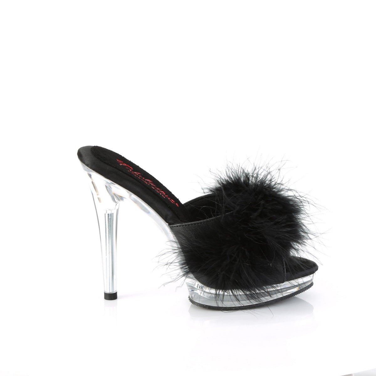 *5" Heel, 3/4" PF Marabou Slipper (Fabulicious GLORY501F-8/BPPU/C)