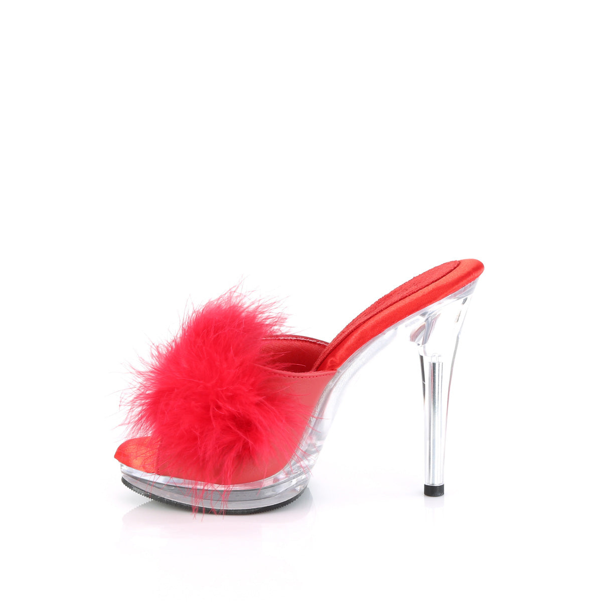 *5" Heel, 3/4" PF Marabou Slipper (Fabulicious GLORY501F-8/BPPU/C)