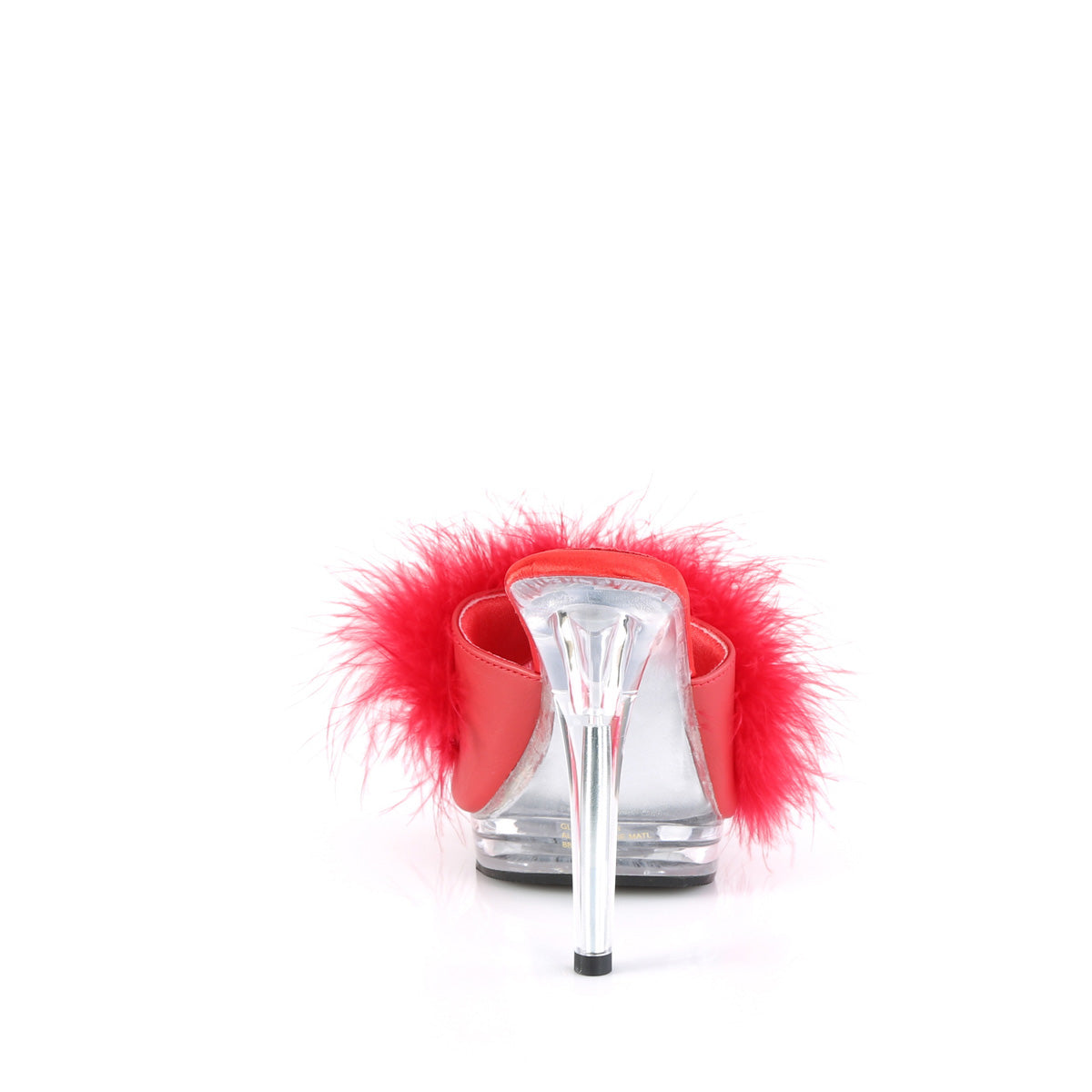 *5" Heel, 3/4" PF Marabou Slipper (Fabulicious GLORY501F-8/BPPU/C)