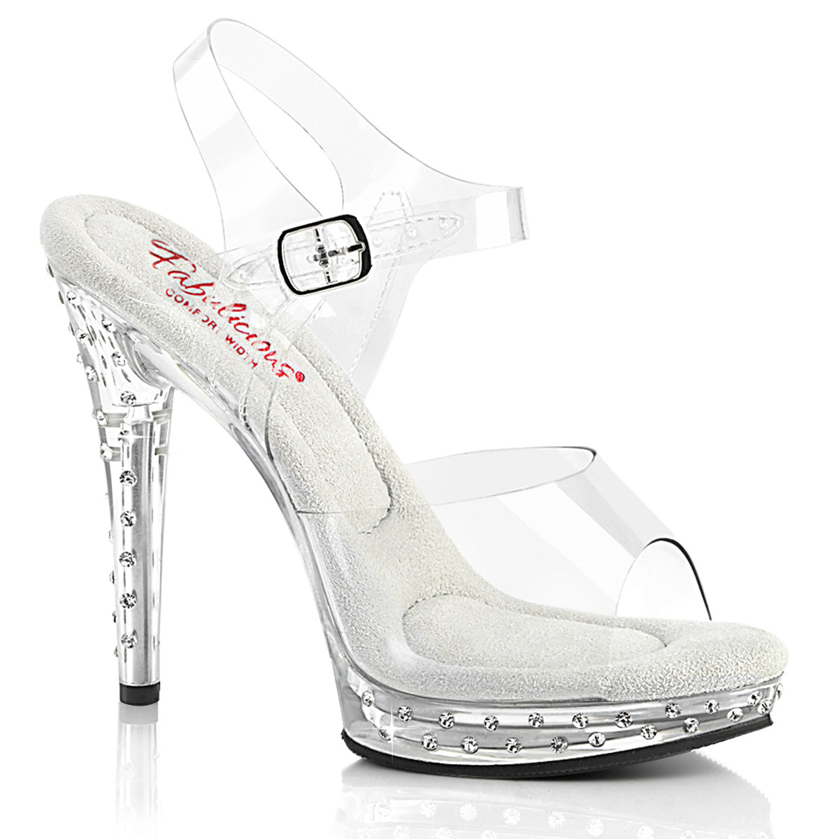 5" Heel, 3/4" PF Ankle Strap Sandal (Fabulicious GLORY508SDT/C/M)
