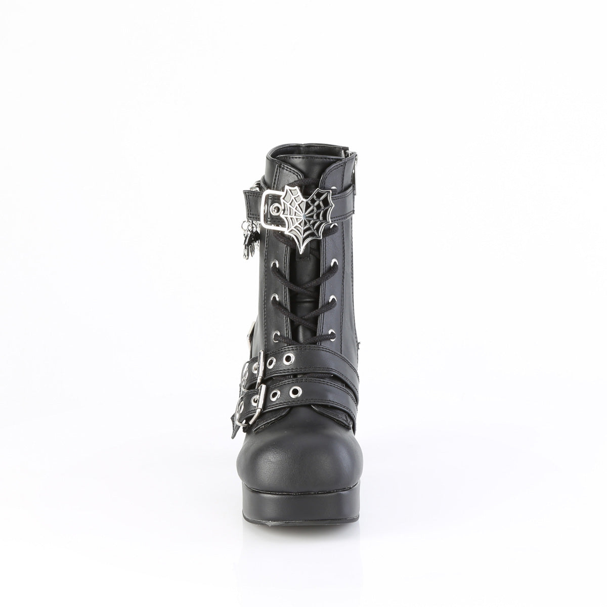3 3/4" Heel, 1 1/4" PF Lace-Up Mid-Calf Boot, Inside Zip (Demonia GOT66/BVL)