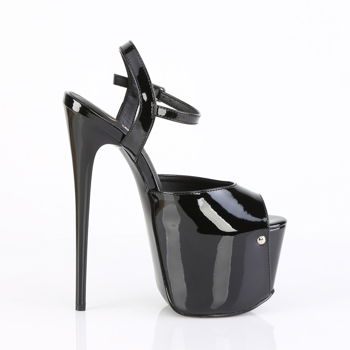 7" Heel, 3" Concealed PF Ankle Strap Sandal (Pleaser JUB09/B)