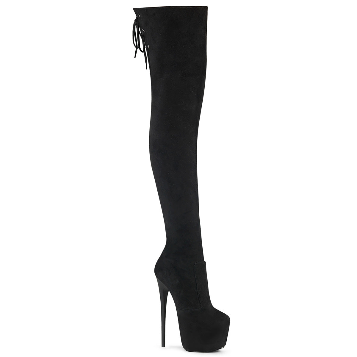 7" Heel, 3" Concealed PF Stretch Thigh Boot, Side Zip (Pleaser JUB3007FS/BFS)