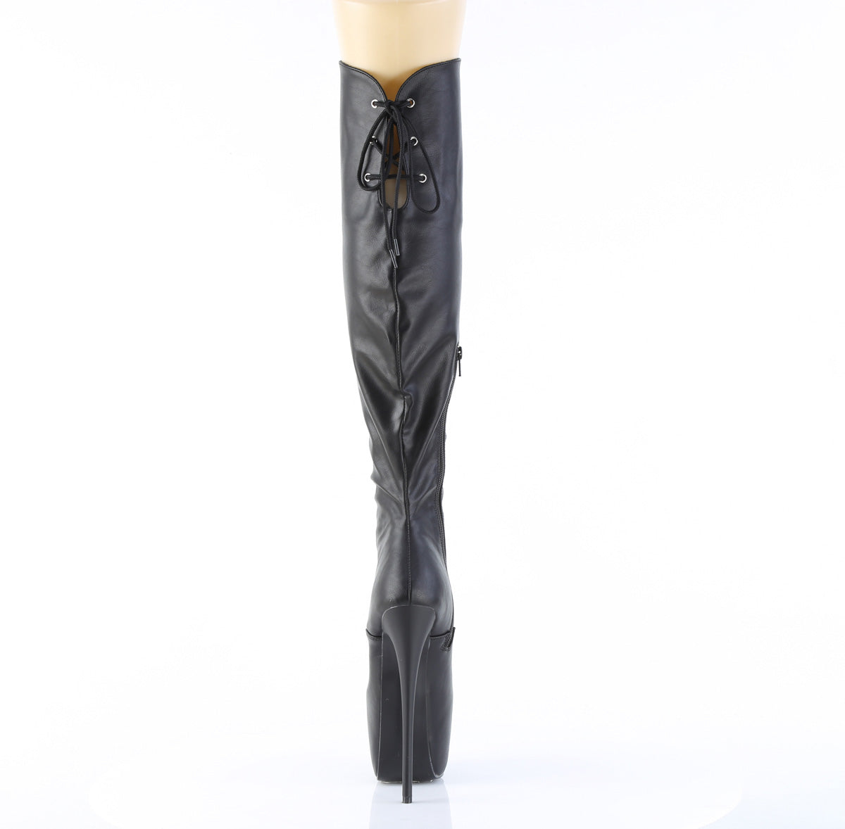 7" Heel, 3" Concealed PF Over-The-Knee Boot, Side Zip (Pleaser JUB3012/B)