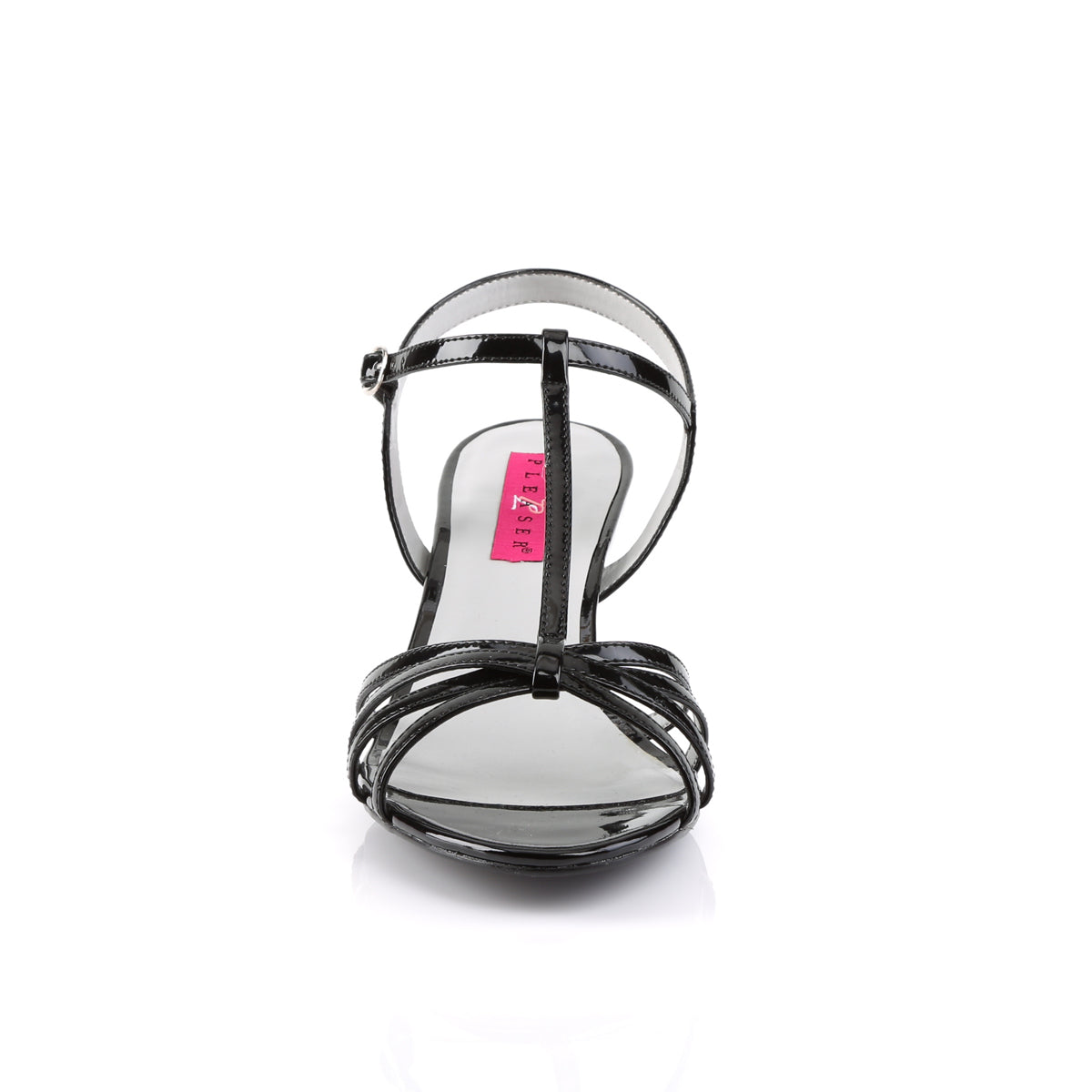 2 1/2" Heel T-Strap Heel Open Toe Sandal (Pleaser Pink Label KIT06/B)