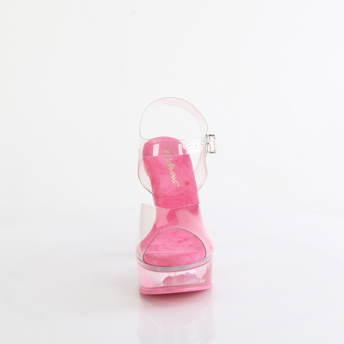5" Heel, 1 3/4" PF Ankle Strap Sandal (Fabulicious MART508/C-B/SMKT)