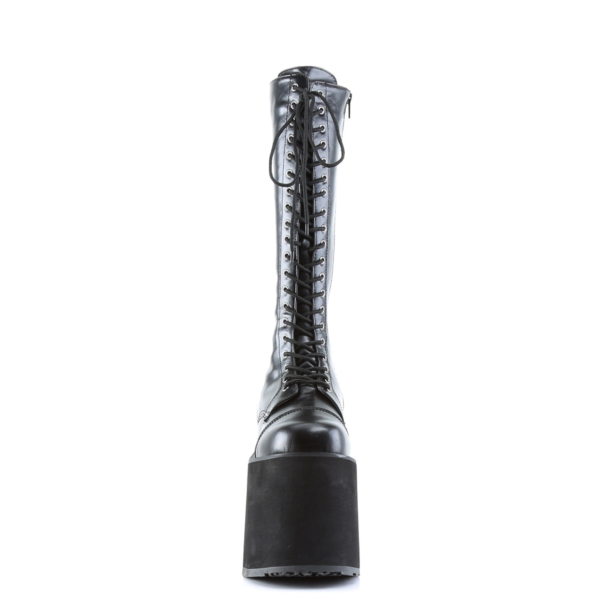5 3/4" Goth Punk Cyber PF Lace Up Knee BT W/ Zipper (Demonia MEGA602/B/PU)