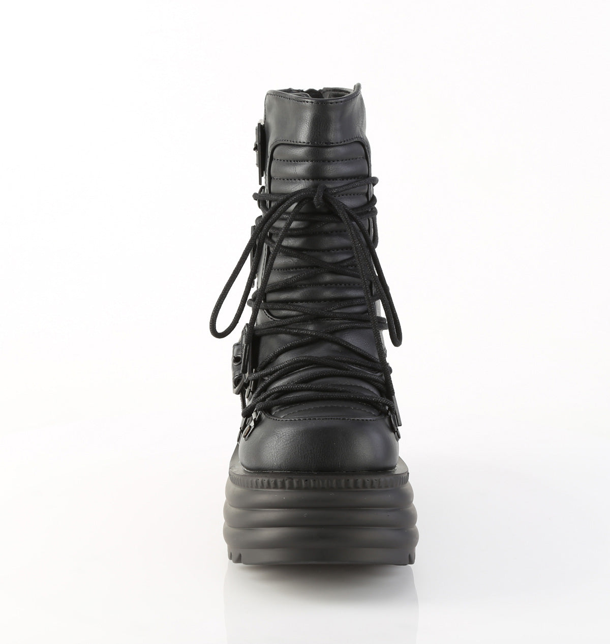 4 1/2" Platform Ankle Boot, Back Zip (Demonia MOR68/BVL)