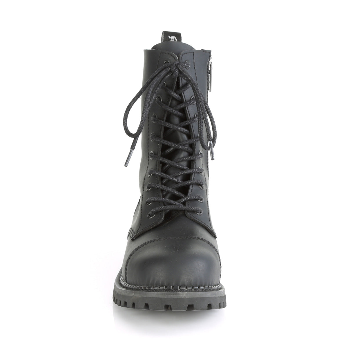 10 Eyelet Unisex Steel Toe Ankle Boot, Rubber Sole (Demonia RIOT10/BLE)