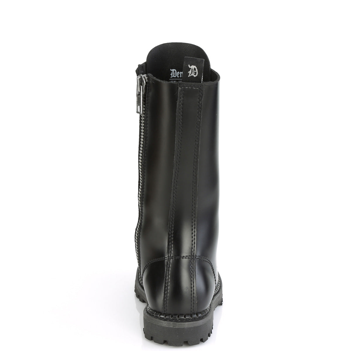14 Eyelet Unisex Steel Toe Mid Calf Boot, Rubber Sole (Demonia RIOT14/BLE)