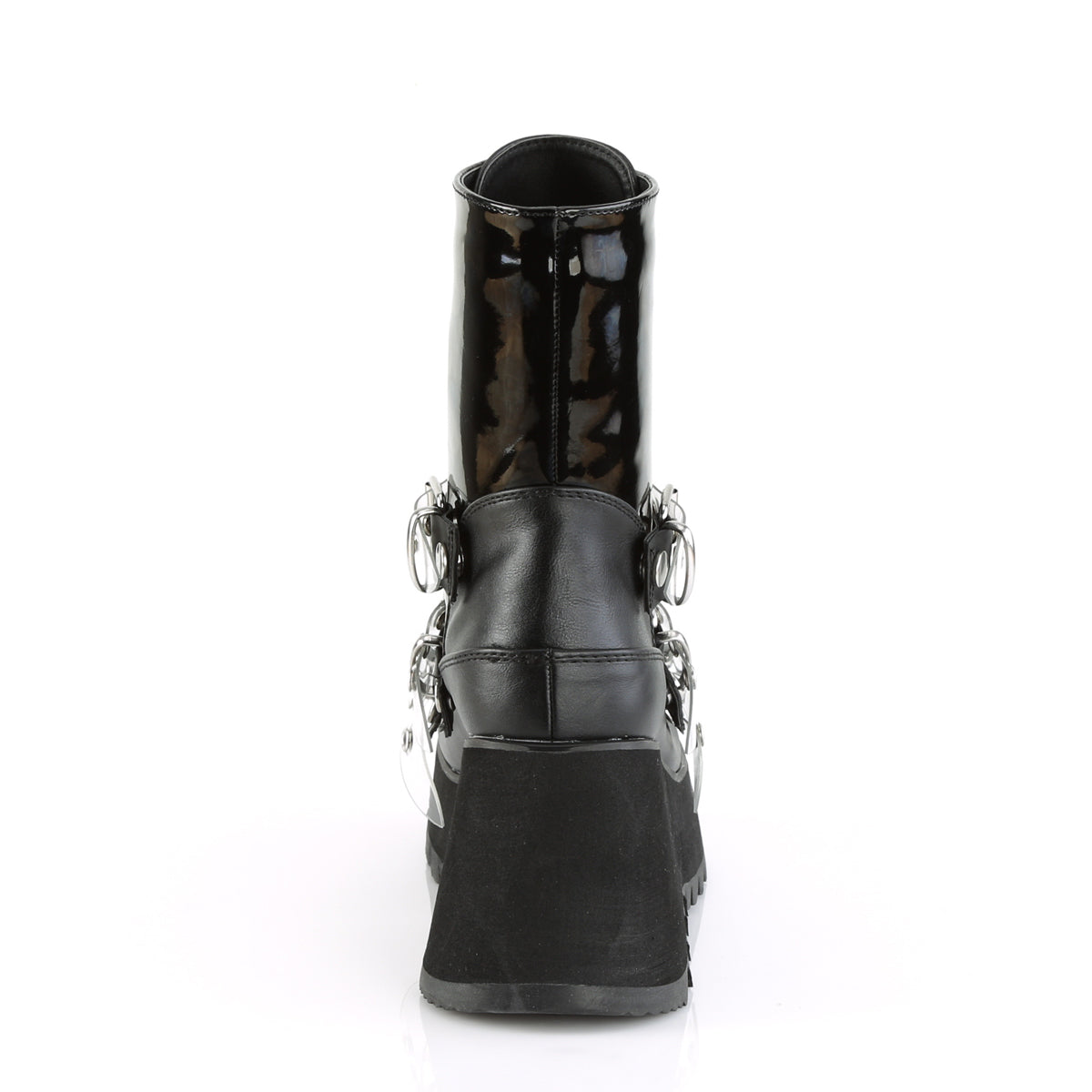 *3 1/2" PF Mid-Calf Boot w/ 3 Buckle Straps, Front Zip (Demonia SCE51/BPT-BVL)