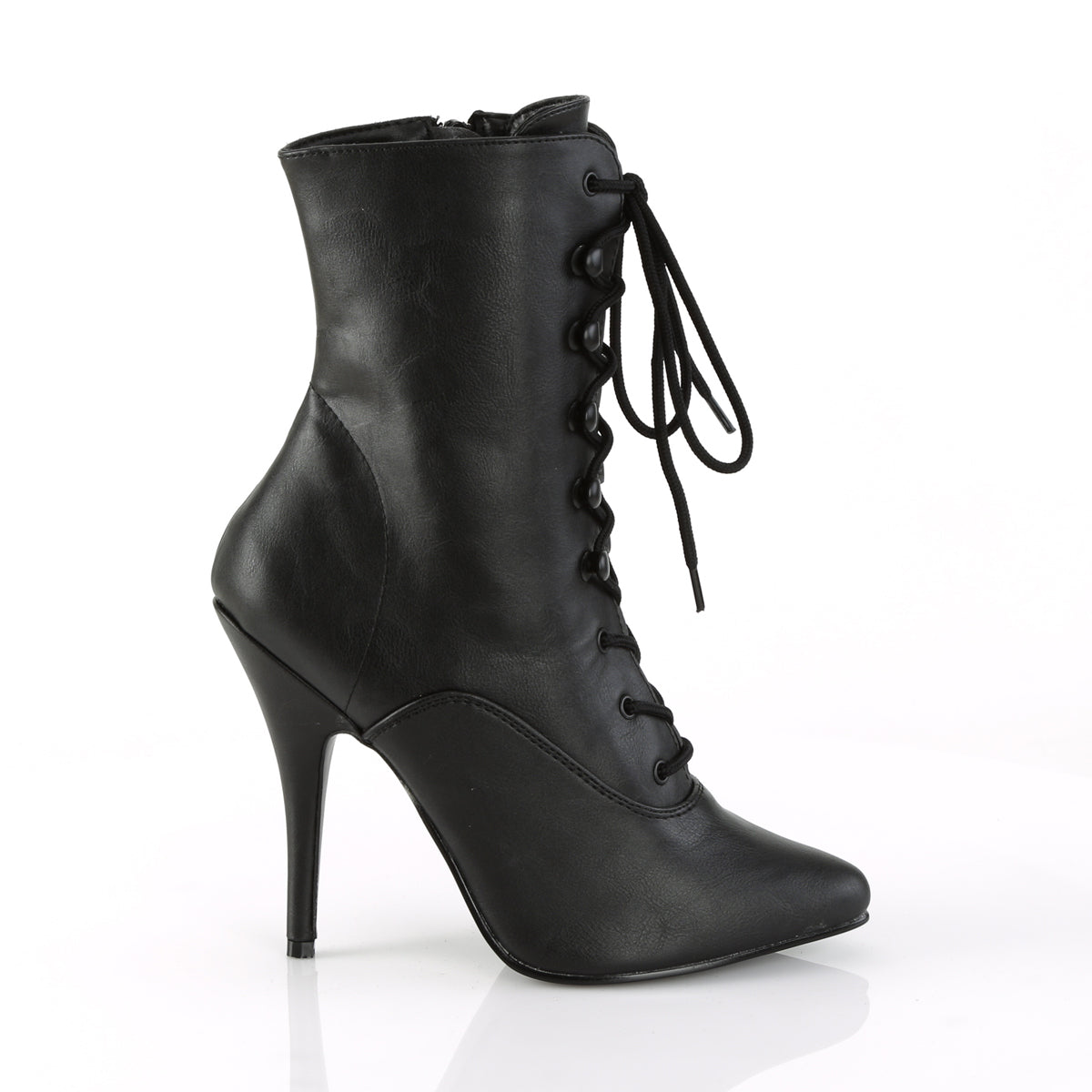 5" Lace-Up Ankle Boot, Side Zip (Pleaser SED1020/B)
