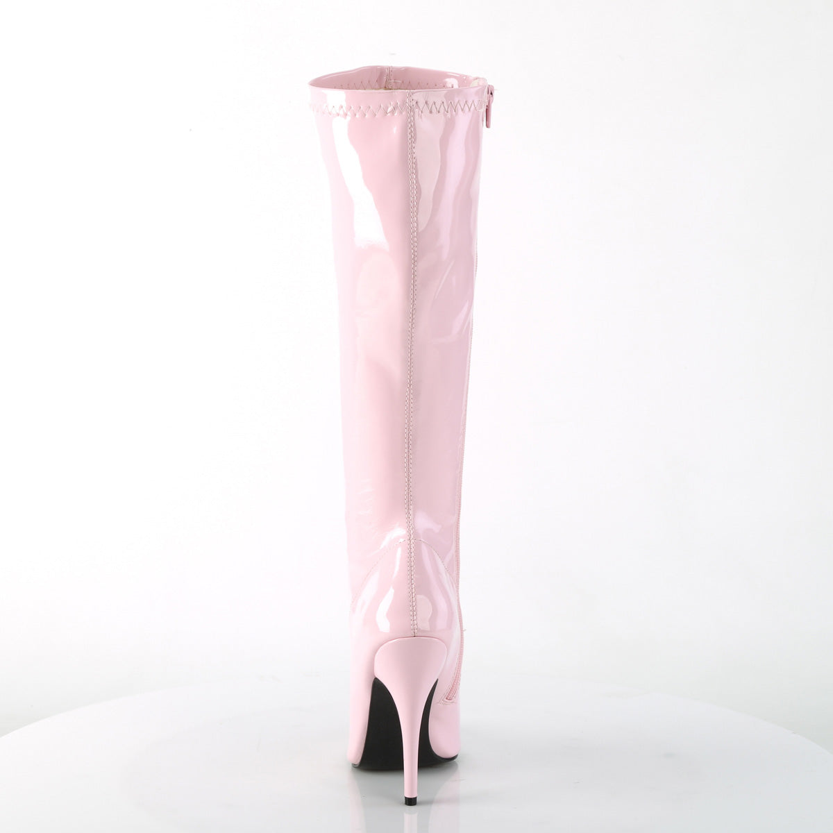 5" Plain Stretch Knee Boot, Side Zip (Pleaser SED2000/B)