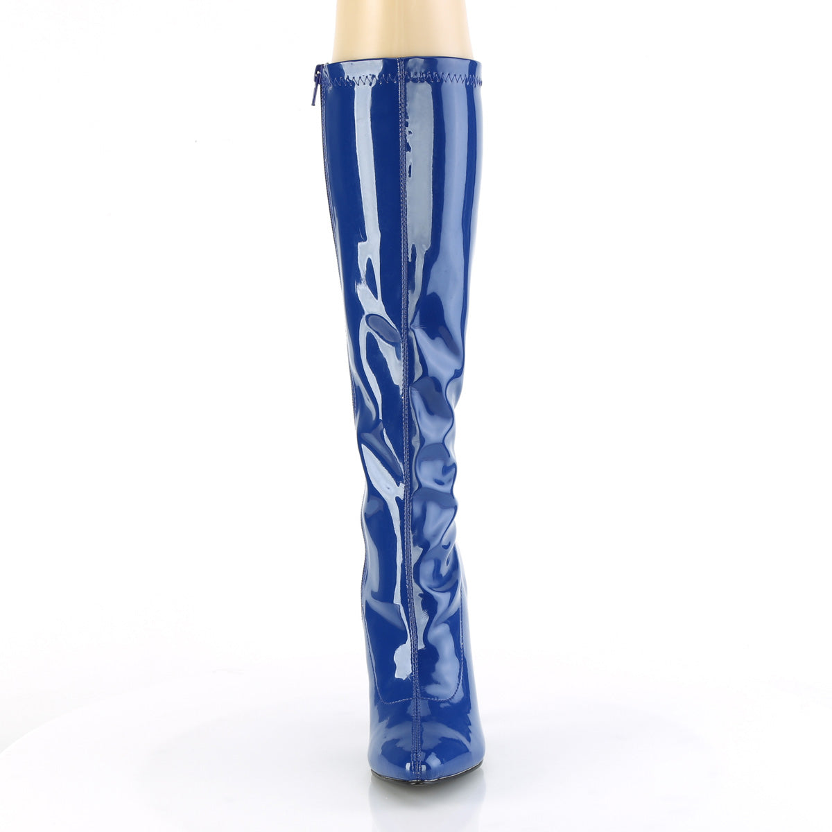 5" Plain Stretch Knee Boot, Side Zip (Pleaser SED2000/B)