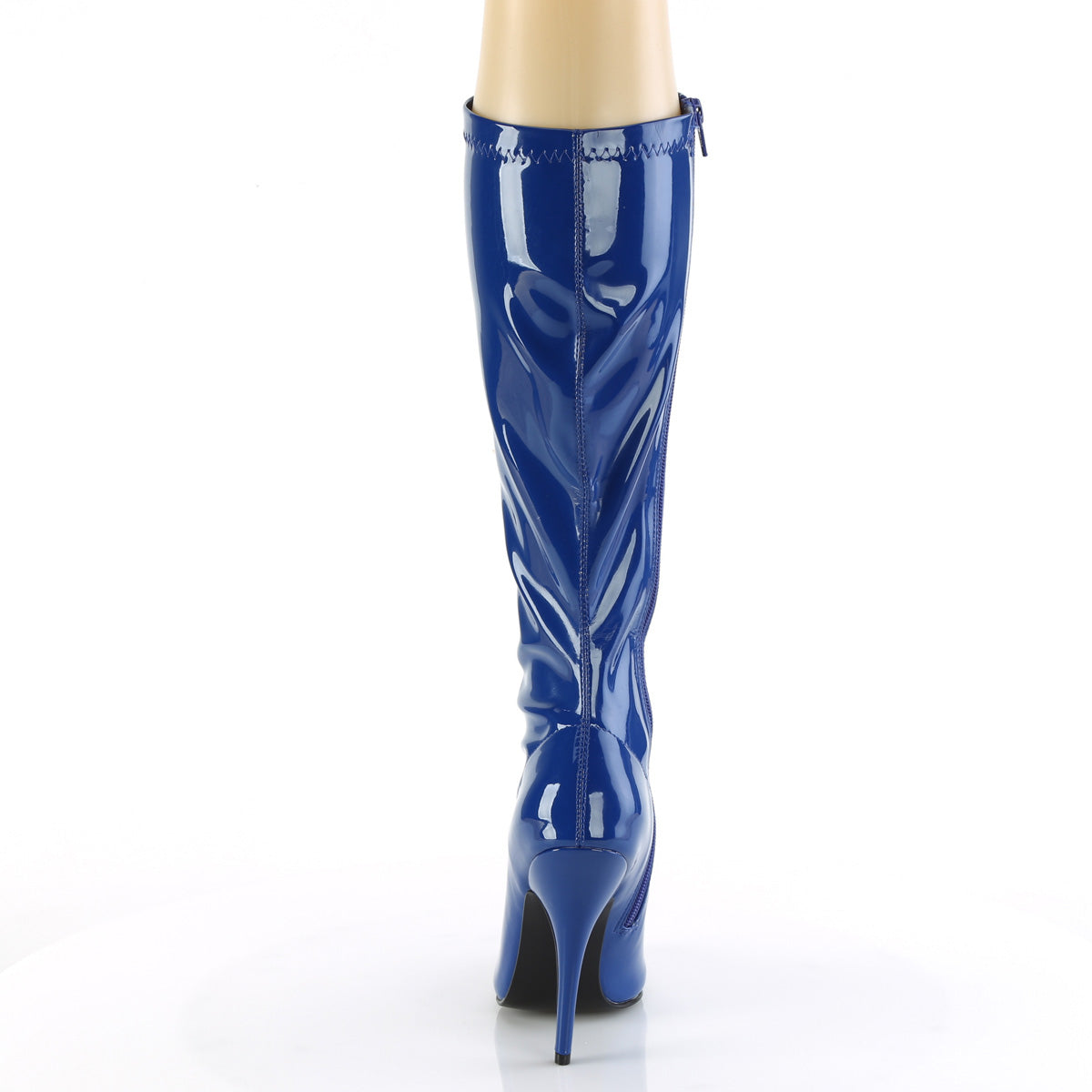 5" Plain Stretch Knee Boot, Side Zip (Pleaser SED2000/B)