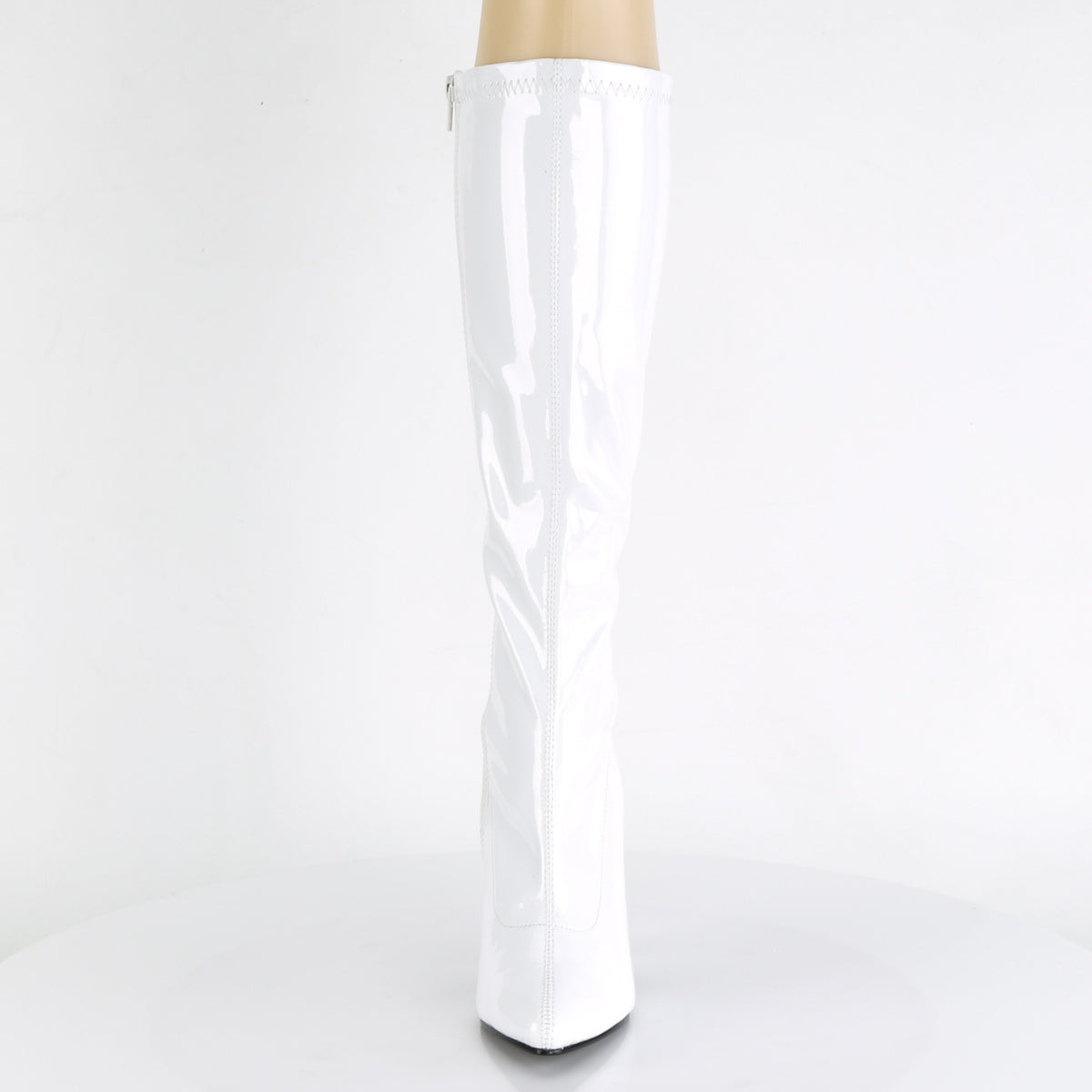 5" Plain Stretch Knee Boot, Side Zip (Pleaser SED2000/B)