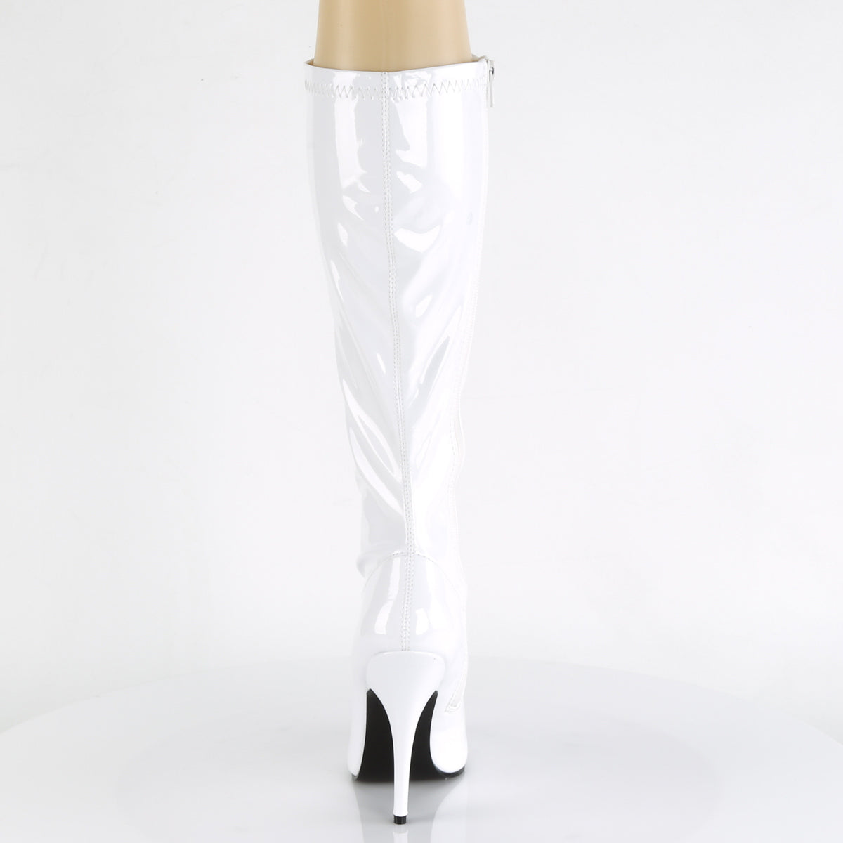 5" Plain Stretch Knee Boot, Side Zip (Pleaser SED2000/B)