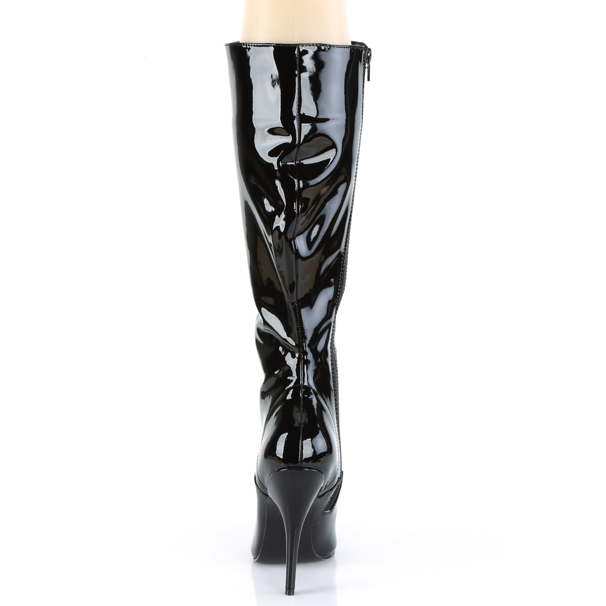 5" Lace Up Knee Boot, Side Zip (Pleaser SED2020/B)