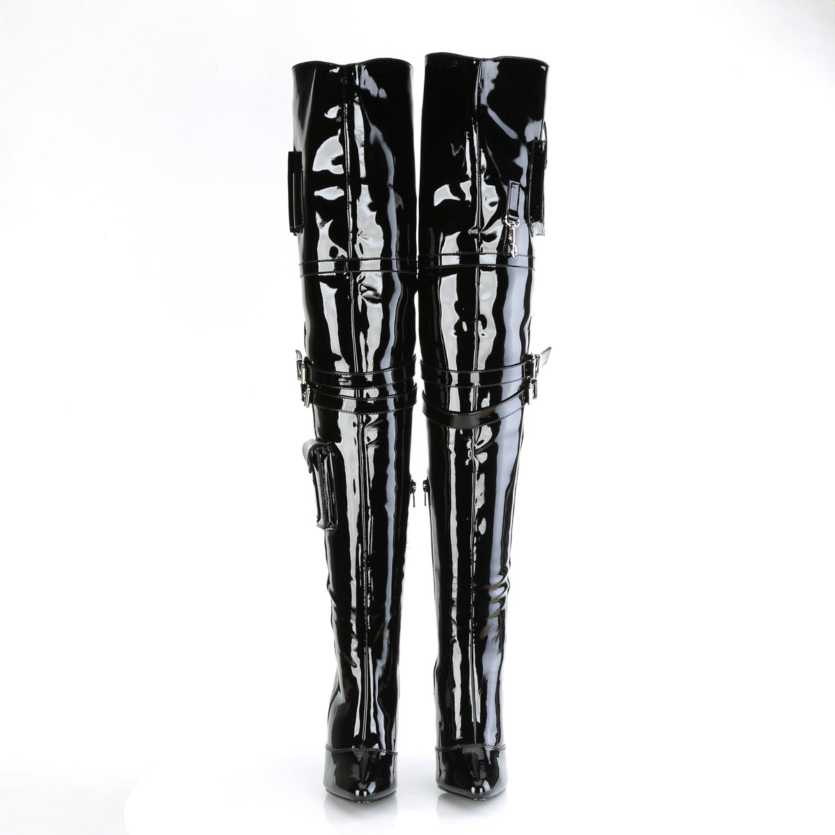 *5 Heel Thigh High Boot w/ Buckle Strap (Pleaser SED3019/B)